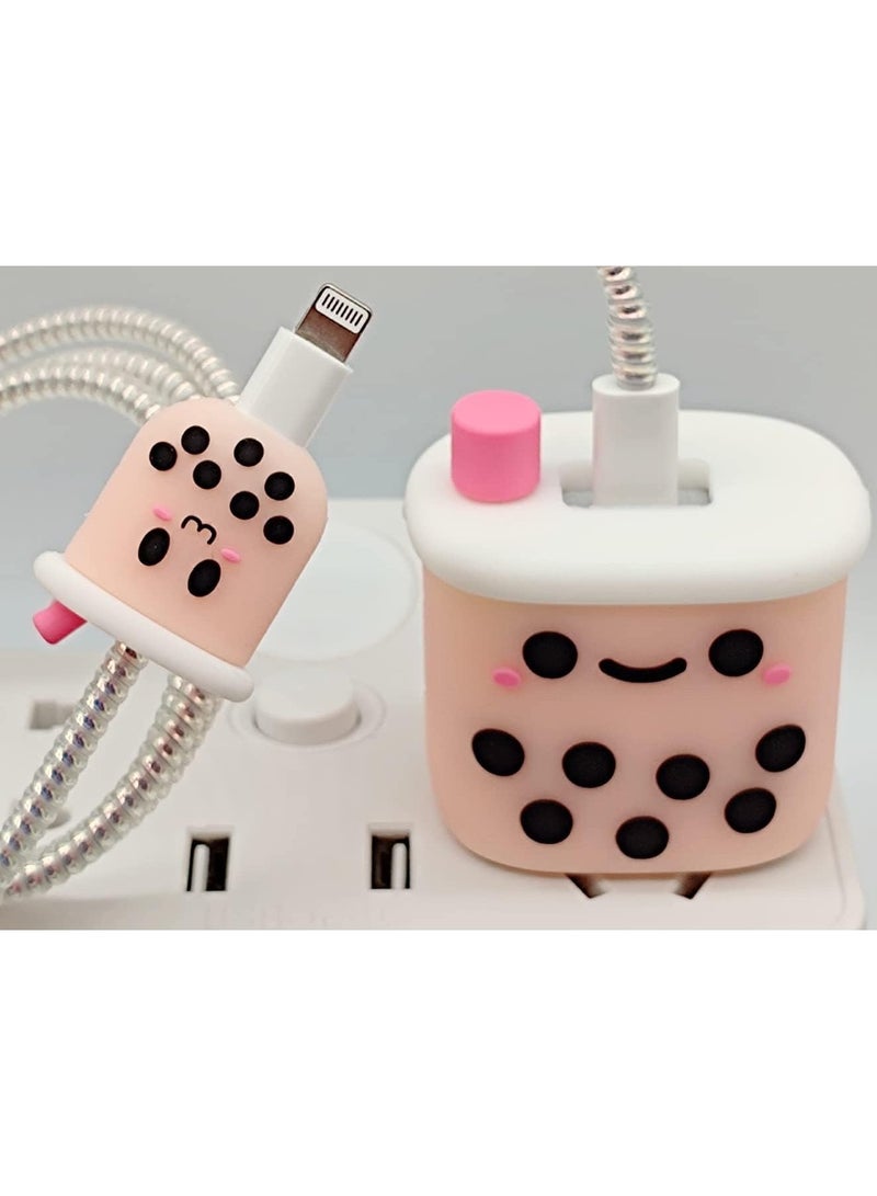 ChicAbode اي فون 20W USB-C محول الطاقة شاحن USB كابل البرق 3d كم واقية ، لطيف سلسلة الكرتون لينة سيليكون شاحن البرق السريع - Image 2